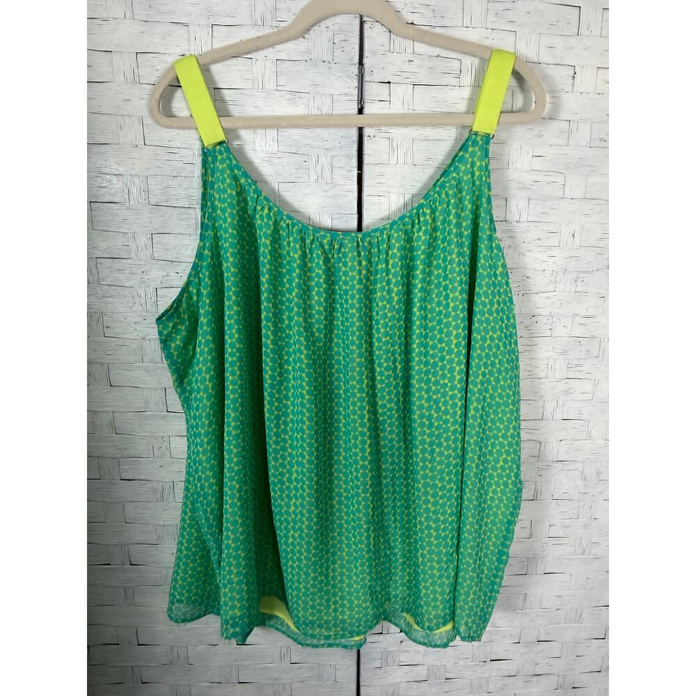 Lane Bryant Womens Blouse sleeveless Colorful Adjustable Straps Bohemian Plus SZ